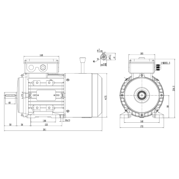 Silnik elektryczny z hamulcem 1,5kW 1400 obr/min. 90B3